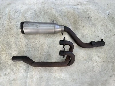 USADO 85 1985 HONDA XR250R XR 250 SILENCIADOR DE ESCAPE SUPERTRAPP E TUBO DE CABEÇA ASSY - Imagem 1 de 4