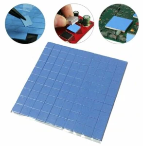 100 sztuk 10x10x2mm GPU CPU Przewodząca termicznie silikonowa podkładka Radiator Układ chłodzący - Zdjęcie 1 z 10