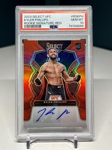 UFC 2023 Panini Select Kyler Phillips Rookie Red Prizm Auto /99 PSA 10 Pop 1