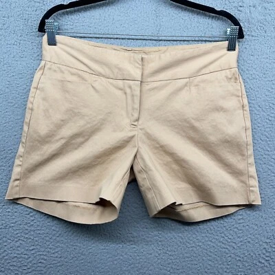 The Limited Womens Short Beige Low Rise Straight Canvas Hook Zip Stretch Size 6 - Image 1 of 4