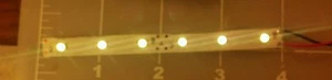  6 led light strip (lot of 5) HO scale Warm White - Picture 1 of 3