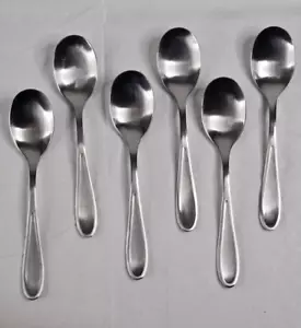 Hampton Silversmiths Messina Soup Spoons Lot 6 Stainless 18/0 Satin Flatware - Picture 1 of 14