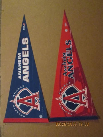 MLB Anaheim Angels Vintage Circa 2002 & 2003 Team Logo Baseball Pennants Cover