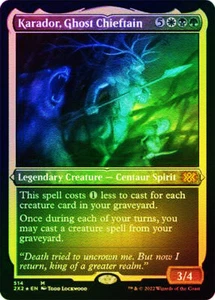 Magic The Gathering MTG KARADOR, GHOST CHIEFTAIN FOIL ETCHED Double Masters NM - Picture 1 of 1