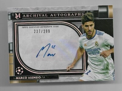 2021-22 Topps Champions League Museum Auto Card : Marco Asensio #237/299 - Image 1 of 2