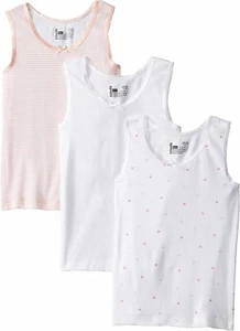 Trimfit Girls Size Small 4-6, Undershirts 100% Combed Cotton 3-Pack, Pink White - Picture 1 of 3