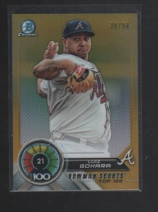 LUZ GOHARA 2018 BOWMAN CHROME SCOUTS' TOP 100 GOLD REFRACTOR #BTP-21 /50