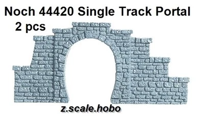 Noch Z Scale 44420 Two Stone Tunnel Portals Single Track *NEW USA Dealer - Image 1 of 3