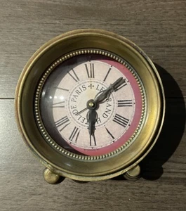 Vintage Timeworks Brass Clock De Paris Le Grand Hotel Parts/Repair/Display - Picture 1 of 7