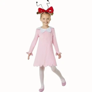 Dr Seuss Cindy Lou Who Girls Toddler Costume 3-4T Pink Halloween Christmas NEW - Picture 1 of 9