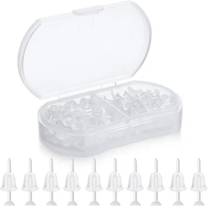 Plastic Earrings, 200 PCS Clear Earrings for Sports, Clear Plastic Post Earring - Picture 1 of 12