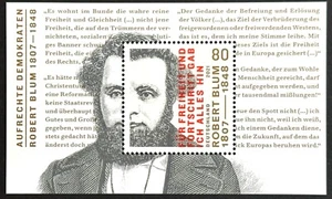 BRD 2021 BLOCK 89 AUFRECHTE DEMOKRATEN R. BLUM 0,80€ postfr. / SHEET GERMANY MNH - Bild 1 von 1