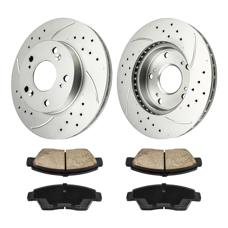 Rotores de freno delanteros pastillas de freno para Acura RSX Base 2002-2006 Honda Civic 2004-2005 Foto 1 de 4