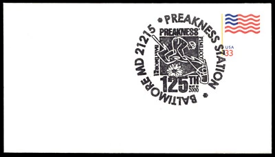 2000 USA Flag 33¢ FDC 125th Preakness Station USPS Stamp - Image 1 of 4