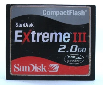 2GB SANDISK EXTREME III CF COMPACTFLASH COMPACT FLASH MEMORY CARD 2 G B - Image 1 of 2