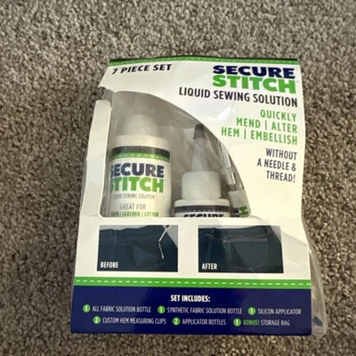Juego de 7 piezas de pegamento de costura líquido Secure Stitch solución de emergencia Foto 1 de 4