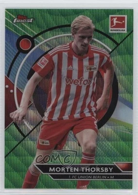 2022-23 Topps Finest Bundesliga Green Wave Refractor /99 Morten Thorsby #22 - Image 1 of 2