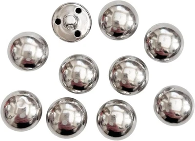 10PC  Silver Simple Dome Metal Buttons Sew on Buttons 23mm - Image 1 of 3