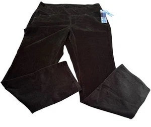 Pantalones de mezclilla Jag Pull On Peri tiro alto pierna recta verde pino para mujer talla 16 W nuevos con etiquetas - Imagen 1 de 12
