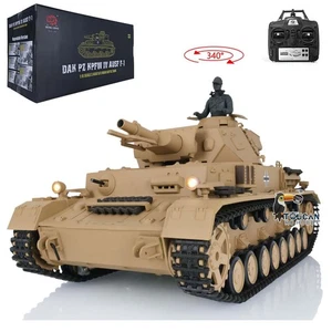 7.0 Henglong 1/16 Plastic 3858 German Panzer IV F RTR 2.4G BB IR RC Tank Model - Picture 1 of 12