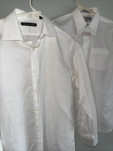 2 Boys Shirts Nordstrom Michael Kors White Shirt Size 12 And 16 100% Cotton - Picture 1 of 9