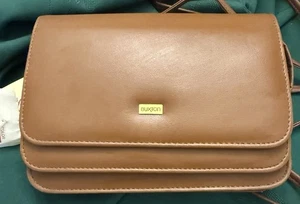 Buxton Brown Leather Mini Bag Wallet Crossover Strap Purse - Picture 1 of 15