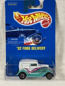 Hot Wheels Mid 1990s Release #135 '32 Ford Delivery White & Aqua w/ 7SPs - Picture 1 of 5