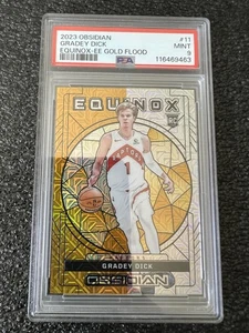 2023-24 Obsidian #11 Gradey Dick Equinox Electric Etch Gold Flood RC #/10 PSA 9 - Picture 1 of 4