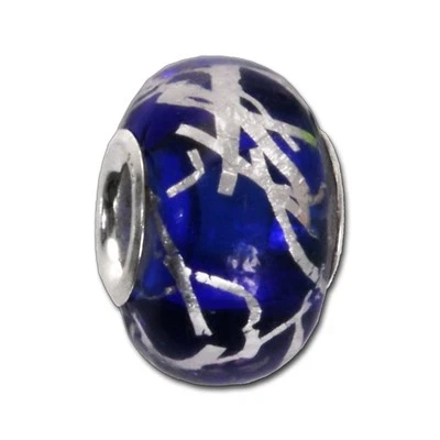 IMPPAC Glas 925 Bead Spacer Blau European Beads SMB8099 - Bild 1 von 2