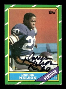 1986 Topps Football 294 Darrin Nelson signed auto autograph  EX well centered  B - Picture 1 of 2