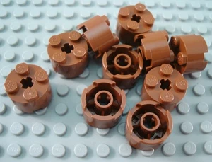 LEGO Lote de 10 Ladrillos Redondos Marrón Rojizo 2x2 - Imagen 1 de 1