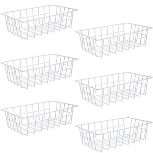 Freezer Organizer Bins Metal Wire Storage Baskets for Upright Refrigerator Ch... - Picture 1 of 7