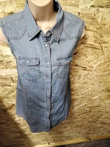 Jeansbluse ärmellos Gr. 14 - Bild 1 von 4