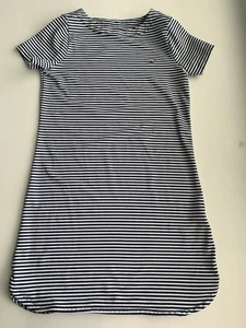 Girls VINEYARD VINES Navy/White Striped Polyester Spandex Dress - Size Small - Picture 1 of 2