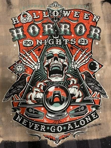 2023 Universal Studios Herren Medium Halloween Horror Nächte Flanell - NEU mit Etikett - Bild 1 von 22