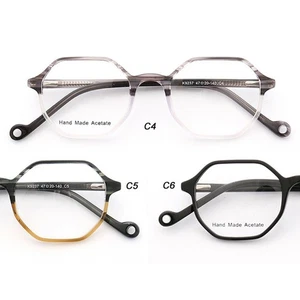 47mm Retro Polygon Eyeglass Frames Full Rim Spectacles Glasses for Men Women - Picture 1 of 19