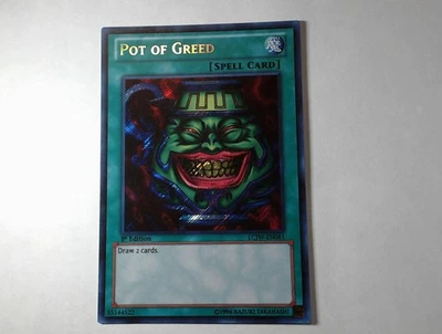 Yugioh TOPF DER GIER , lcjw-en061 Secret Rare englisch Near Mint 1. Auflage - Bild 1 von 4