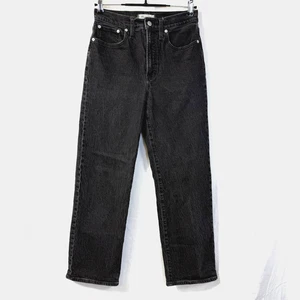 Jeans Madewell donna taglia 27 il perfetto vintage gamba larga vita alta nero elasticizzato - Foto 1 di 10