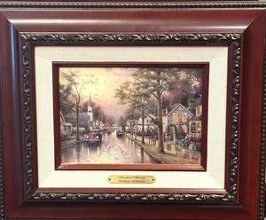 Thomas Kinkade (American), Authentic c.2000 Print "Hometown Morning" Signed COA! - Picture 1 of 17