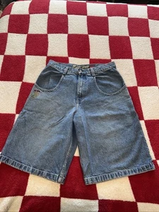 Vintage JNCO 3 Dot Basic 4 Deep Pocket Jean Shorts Size 33 Skater - Picture 1 of 6