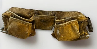 CLC Custom Leather Craft Tool Belt Carpenter Pouch 4 Pocket Hammer Holder Vintag - Image 1 of 4