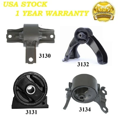 4 piezas montaje de motor y transmisión automática para Jeep Patriot 2014-2017 2,4 L 2x2 y 2,0 L Foto 1 de 4