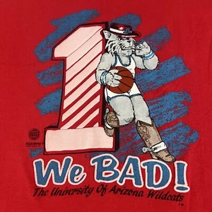 Vintage Arizona Wildcats T-Shirt Gr. M/L rot NCAA Champions 80’s 90er We Bad! - Bild 1 von 8