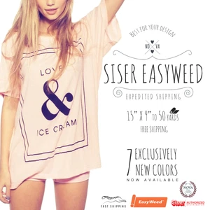 Siser Easyweed IRON-ON Heat Transfer Vinyl 15" x 9", 12", 1,3,5,10,25 and 50 Yd