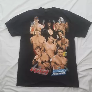Vintage WWE RAW Smack Down T Shirt WWF Large - Picture 1 of 8