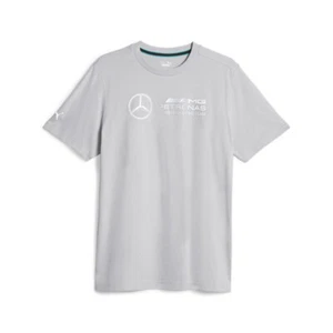 Puma Mapf1 Logo Tee Mens Grey Casual Tops 62115702 - Picture 1 of 2