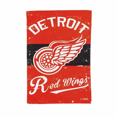 Detroit Red Wings Vintage Retro Design GARDEN Flag Premium 2-sided Banner Hockey Cover