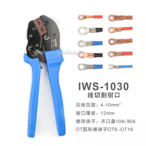 IWISS IWS-1030 Drahtklemmzange Drahtklemme Crimpzange Werkzeug 4-10 mm2 - Bild 1 von 2