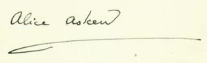 RARE! “Not Proven" Renowned Author Alice Askew Hand Signed 2.25X3.5 Card - Imagen 1 de 1