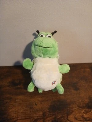 Ganz Webkinz Caterpillar Worm Plush Stuffed Animal Bug Green Yellow Antenna 10" - Image 1 of 4